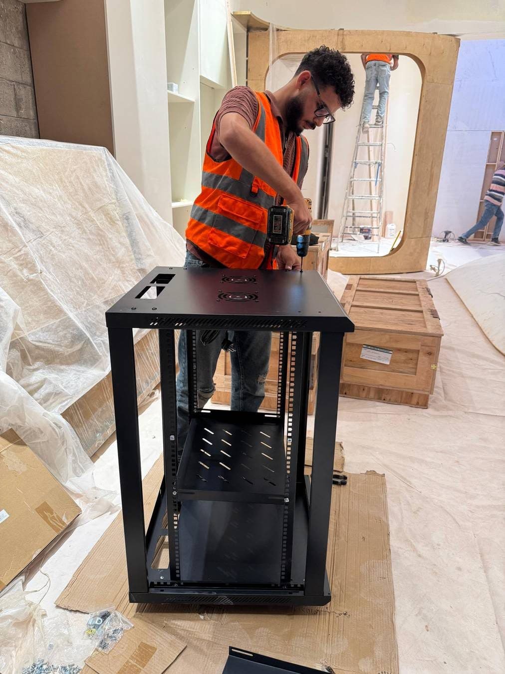 Rack assembly on site
